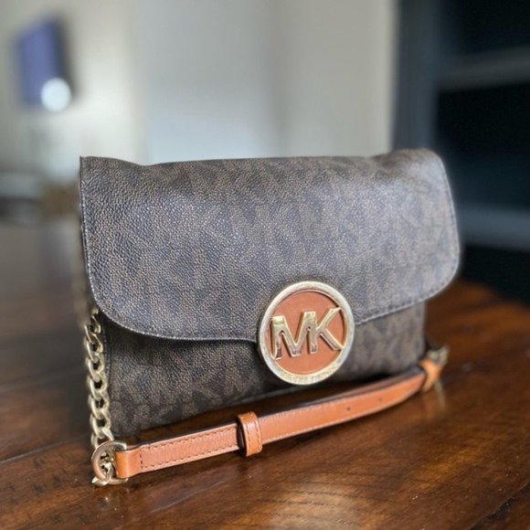 Michael Kors Handbags - SALE Michael Kors Monogram Flap Chain Crossbody